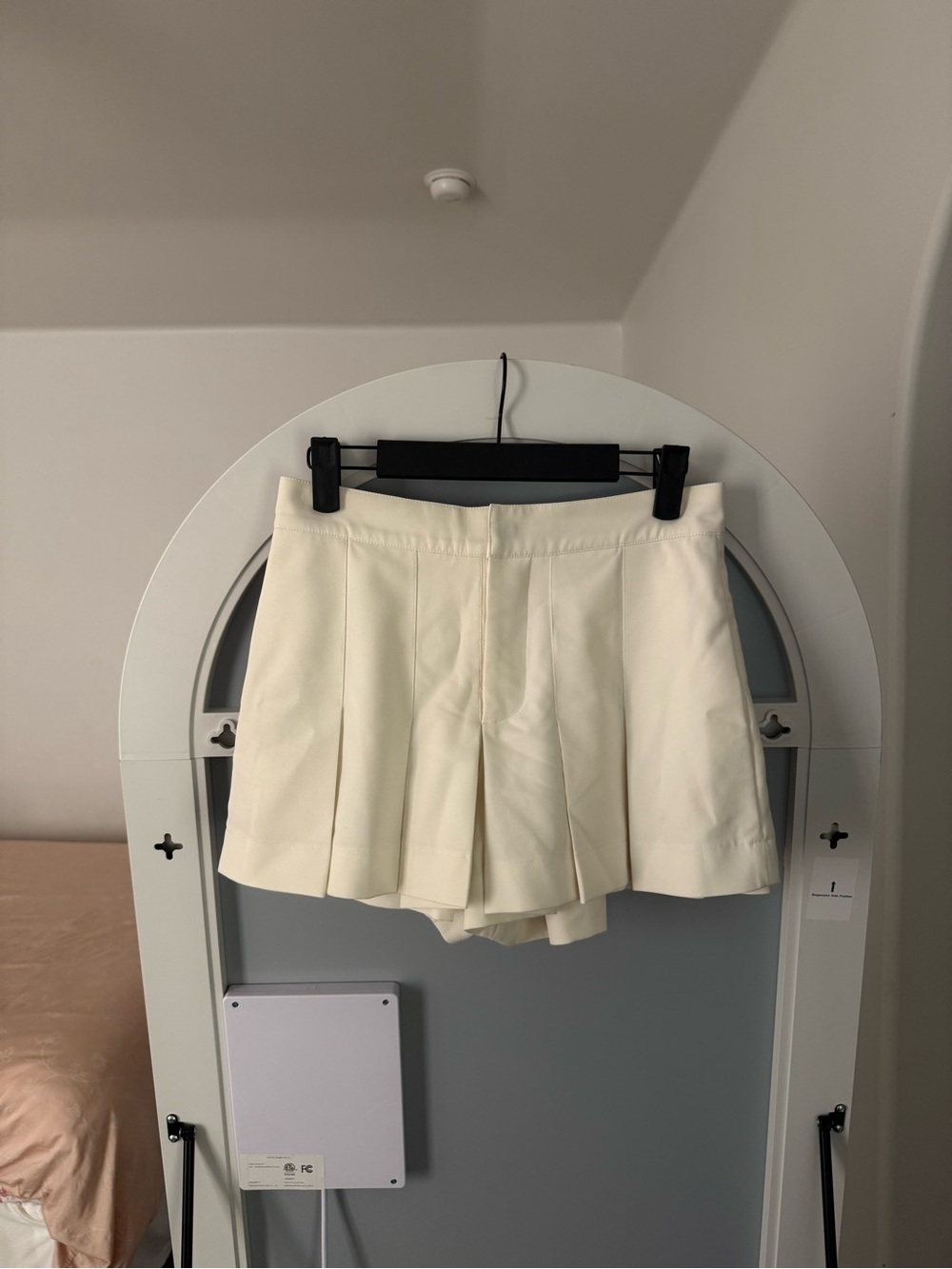 White Pleated Tennis Skort | Size S